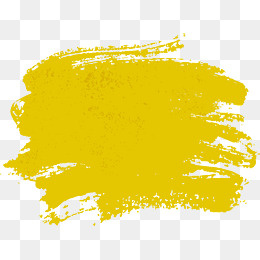 黄色水彩涂抹晕染,免抠元素