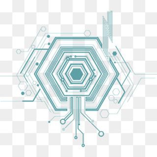 不规则科技创新创意线条圆圈图案,免抠元素