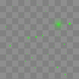 绿色光点炫光元素,免抠元素