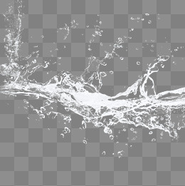 白色水环水滴元素,免抠元素