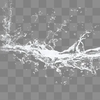 白色水环水滴元素,免抠元素