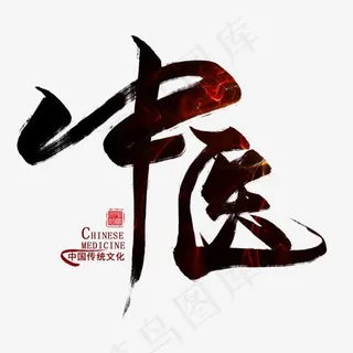 中医创意毛笔艺术字 中医创意毛笔艺术字