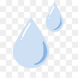 蓝色雨滴装饰图标,免抠元素
