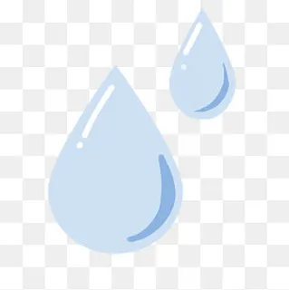 蓝色雨滴装饰图标,免抠元素