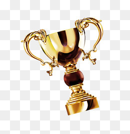 年终奖金色奖杯元素,免抠元素