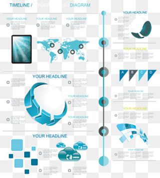 ppt商务模板矢量,免抠元素