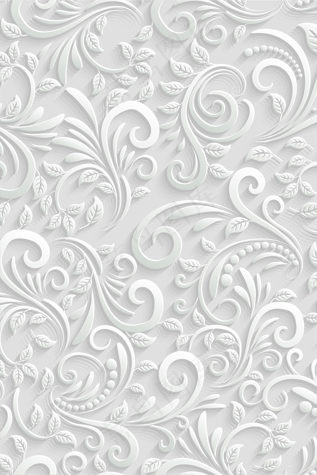 3D时尚花纹背景背景图片素材,背景元素