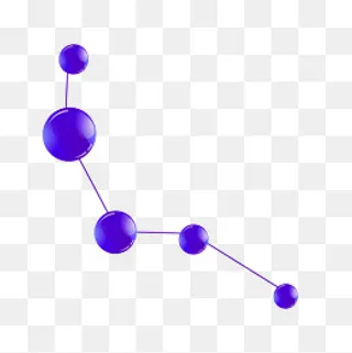矢量卡通手绘医学分子链状结构图,免抠元素
