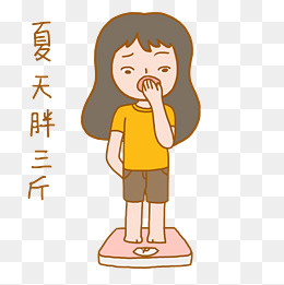 夏日清凉手绘卡通可爱搞笑少女称