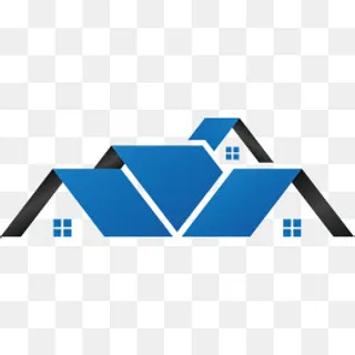 矢量图蓝色小屋顶,免抠元素