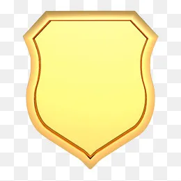 金色立体仿真C4D盾牌(2000*2000px)