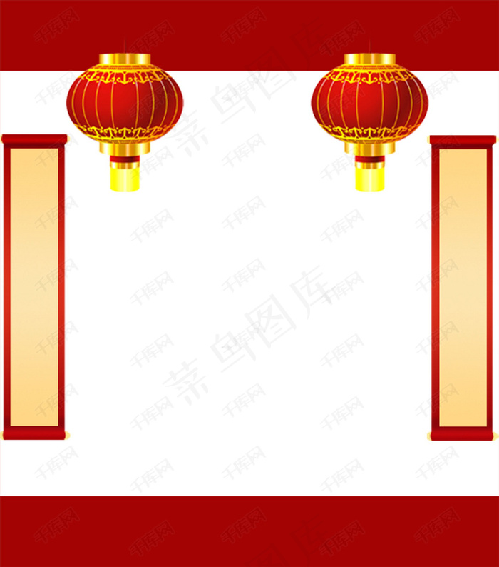 对联灯笼新年节日背景背景图片素材