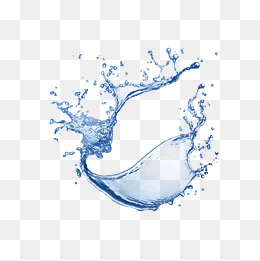 动感透明飞溅水滴水珠水花,免抠元素