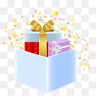 矢量装饰节日立体礼物盒,免抠元素