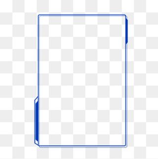 蓝色商务科技简约办公边框免抠