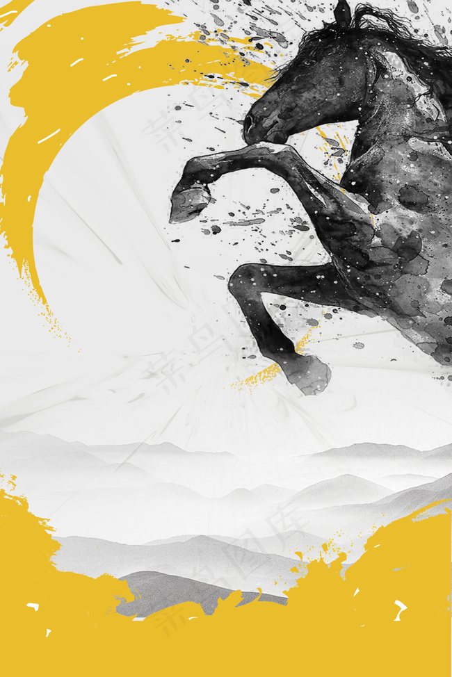 水墨人才招聘招兵买马背景背景图片素材