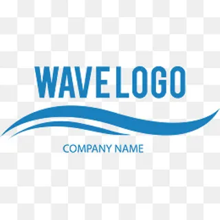 海浪曲线元素标识设计,免抠元素