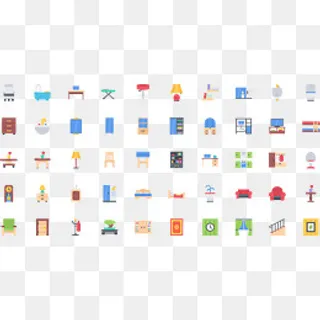 家居家具彩色扁平图标icon,免抠元素