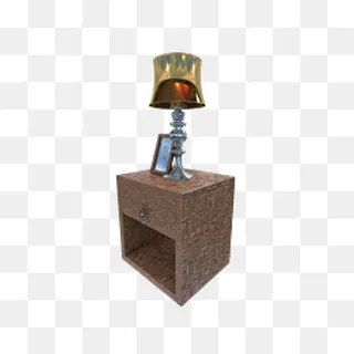 精美家具家装床头柜实木台灯,免抠元素