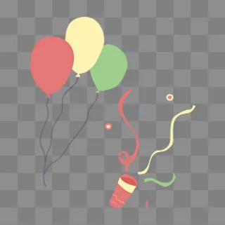 手绘矢量节日气球,免抠元素