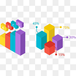 矢量手绘柱状图,免抠元素