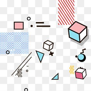 孟菲斯风格时尚潮流几何点线面背,免抠元素