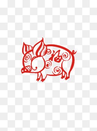 传统节日装饰图案春节可爱窗花窗,免抠元素