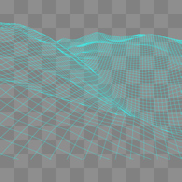 网格科技感抽象地面线条矢量元素,免抠元素