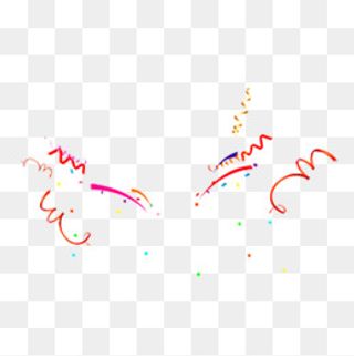 彩色漂浮撒花,免抠元素