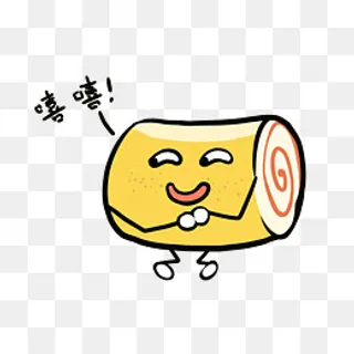 美食餐饮Q版驴打滚坏笑免抠PNG,免抠元素