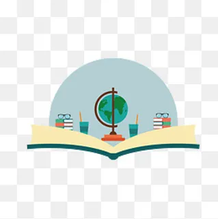 世界读书日手绘卡通,免抠元素