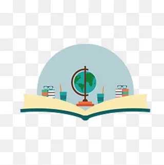 世界读书日手绘卡通,免抠元素