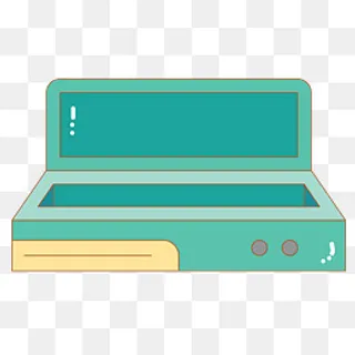 打开的立方体铅笔盒,免抠元素