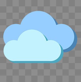 一个手绘的多云标志,免抠元素