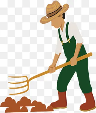 农民大叔在劳动,免抠元素