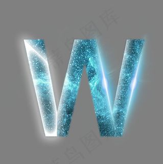 炫酷星空光效分割数字W
