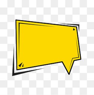 卡通黄色手绘对话框