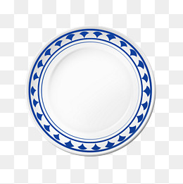 盘子实物白色瓷盘圆盘装饰青花瓷