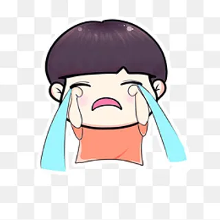 大哭儿童节手绘表情包奇奇系列