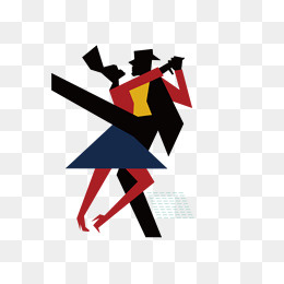 创意拉丁舞表演剪影,免抠元素