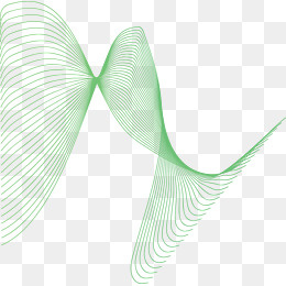 绿色曲线不规则图形元素,免抠元素