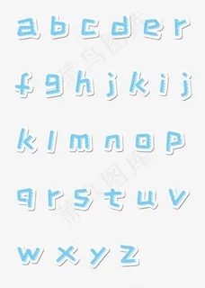 菜鸟图库可爱蓝色英文