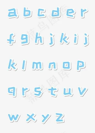 菜鸟图库可爱蓝色英文