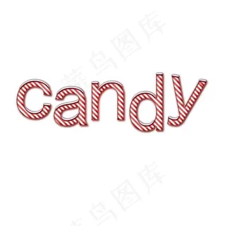 娱乐 红色 商业 candy 糖果 卡通 艺术字