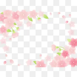 粉色美丽花朵框架(1000*750px)