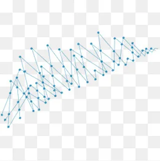 蓝色点线几何图形矢量元素,免抠元素