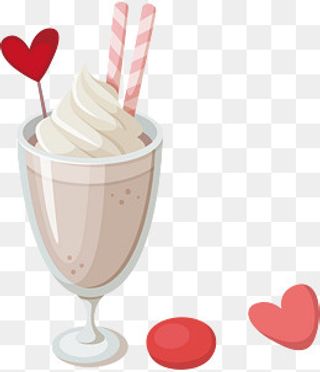 矢量手绘可爱冰激凌杯素材,免抠元素