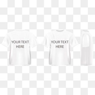 立体白色T恤矢量图,免抠元素