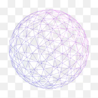 紫色渐变矢量曲线线条网格球体素,免抠元素