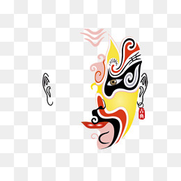 中国风古代脸谱,免抠元素